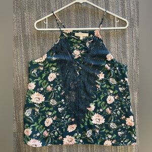 Women’s WAYF Green and Pink Floral Tank Size Medium